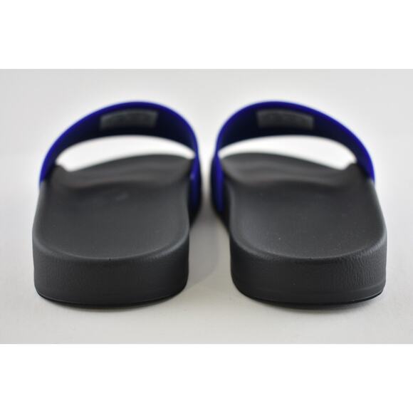 Balenciaga Black Blue Bicolor Rubber Logo Slide On Pool Sandal Flip Flop Flat 39 - Picture 11 of 12